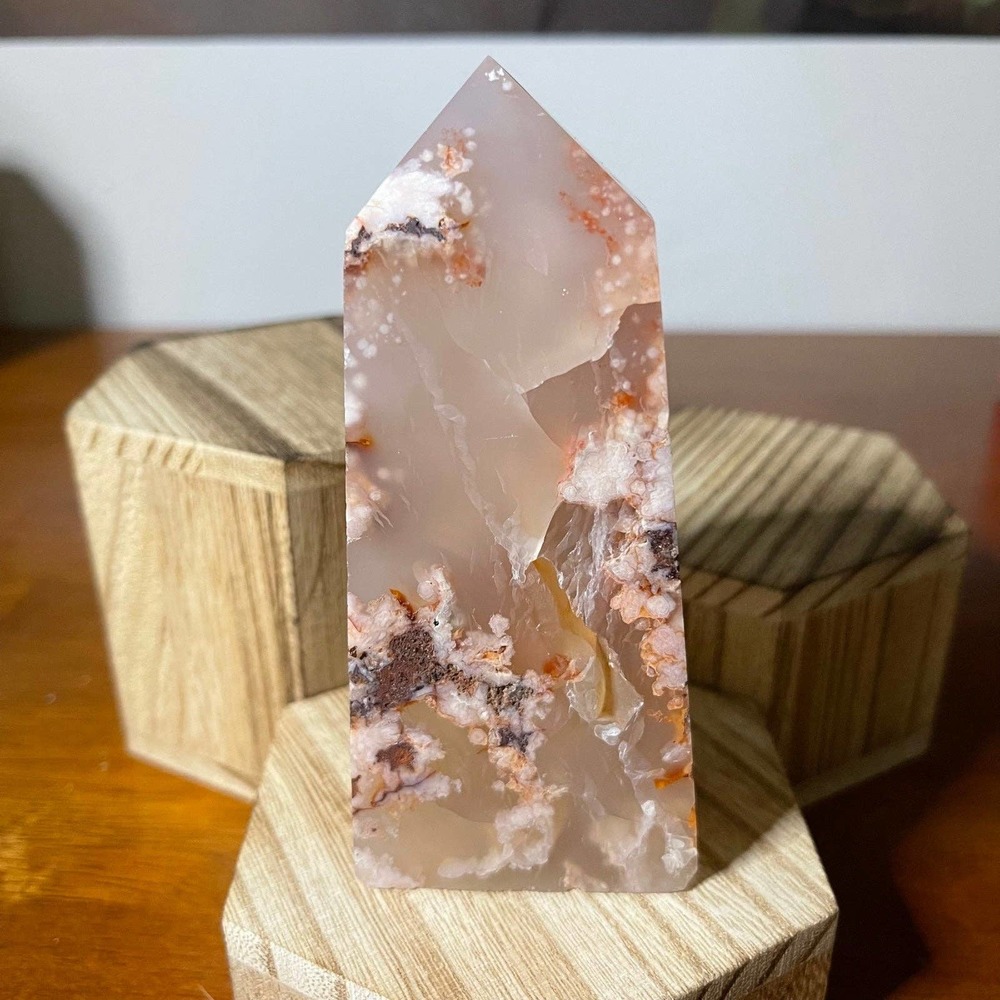 Carnelian Flower Agate Tower